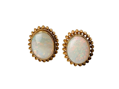 9ct Gold Opal Earrings
