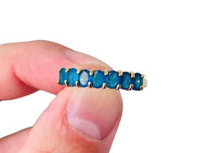 9ct Gold Blue Apatite Ring