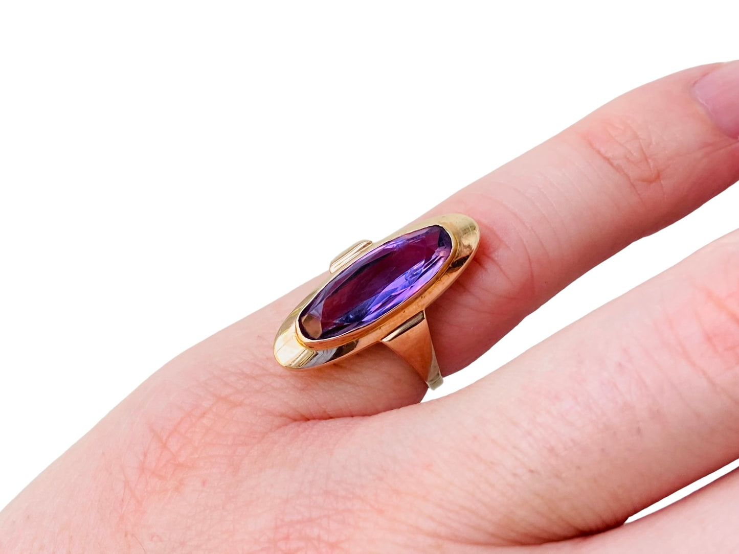 Vintage 9ct Gold Amethyst Ring