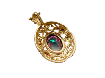 9ct Gold Mystic Topaz Pendant