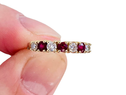 14ct Gold Ruby & Diamond Ring