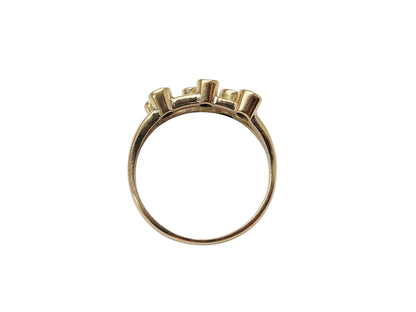 Vintage 9ct Gold Diamond Bubble Ring