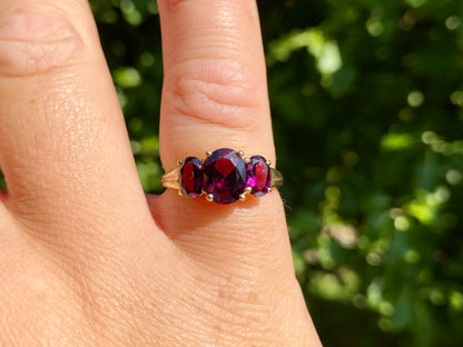 9ct Gold Rhodolite Garnet Ring