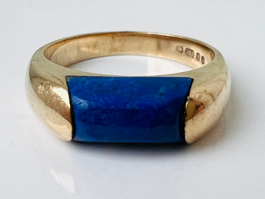 Vintage 9ct Gold Lapis Lazuli Ring