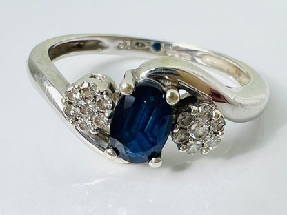 9ct Gold Sapphire & Diamond Ring