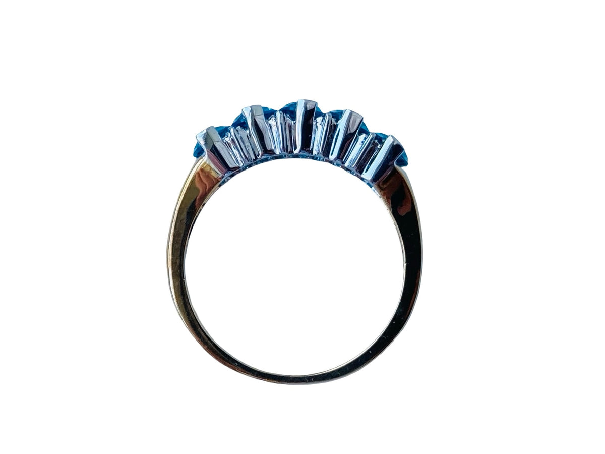 9ct Gold Topaz & Diamond Ring