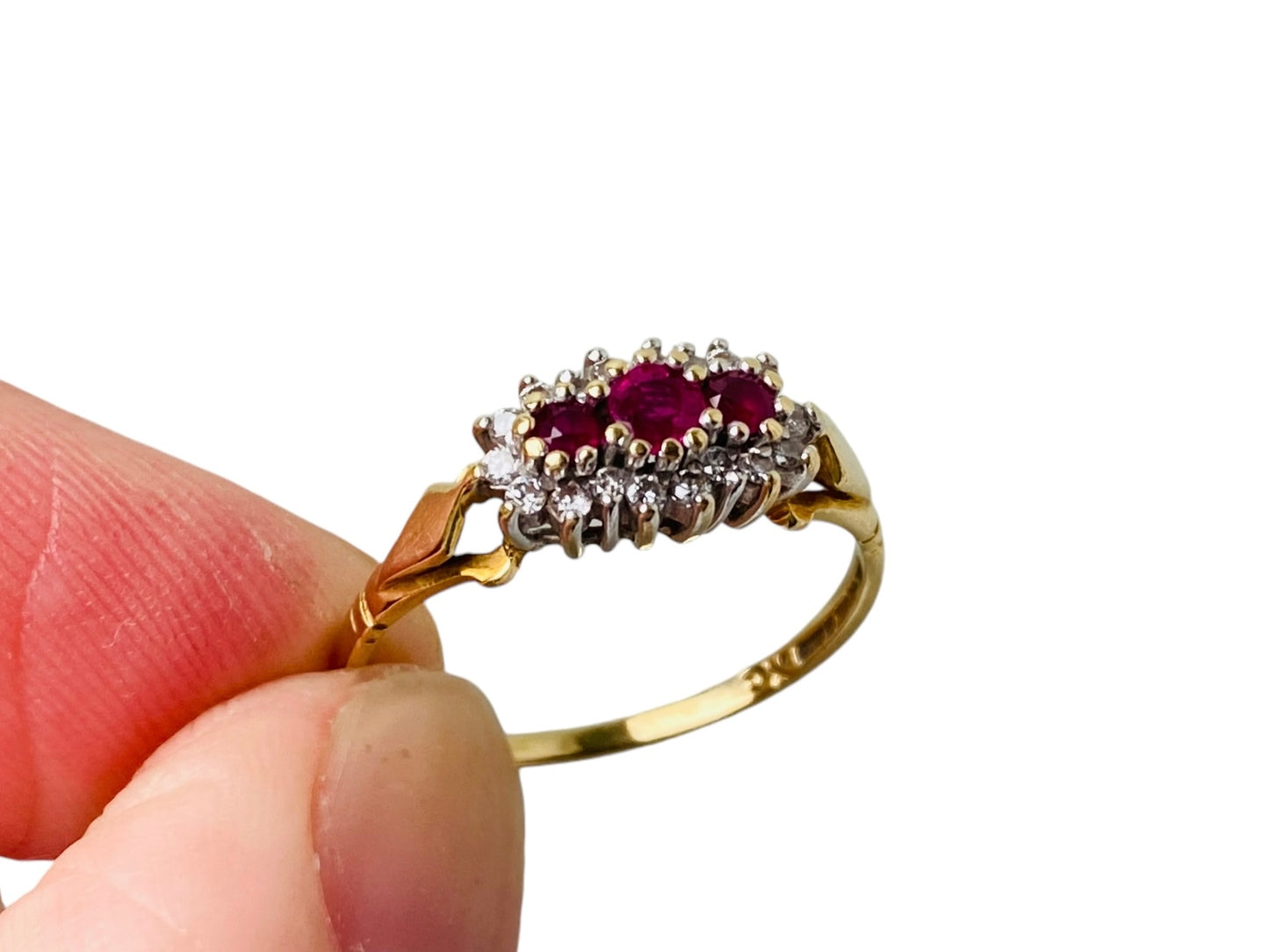 18ct Gold Ruby & Diamond Ring