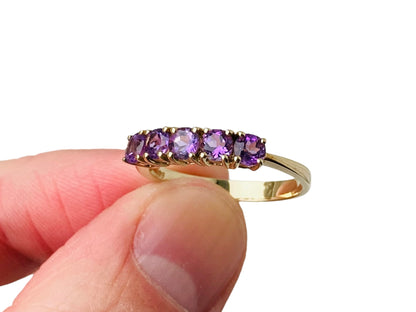 9ct Gold Amethyst Ring