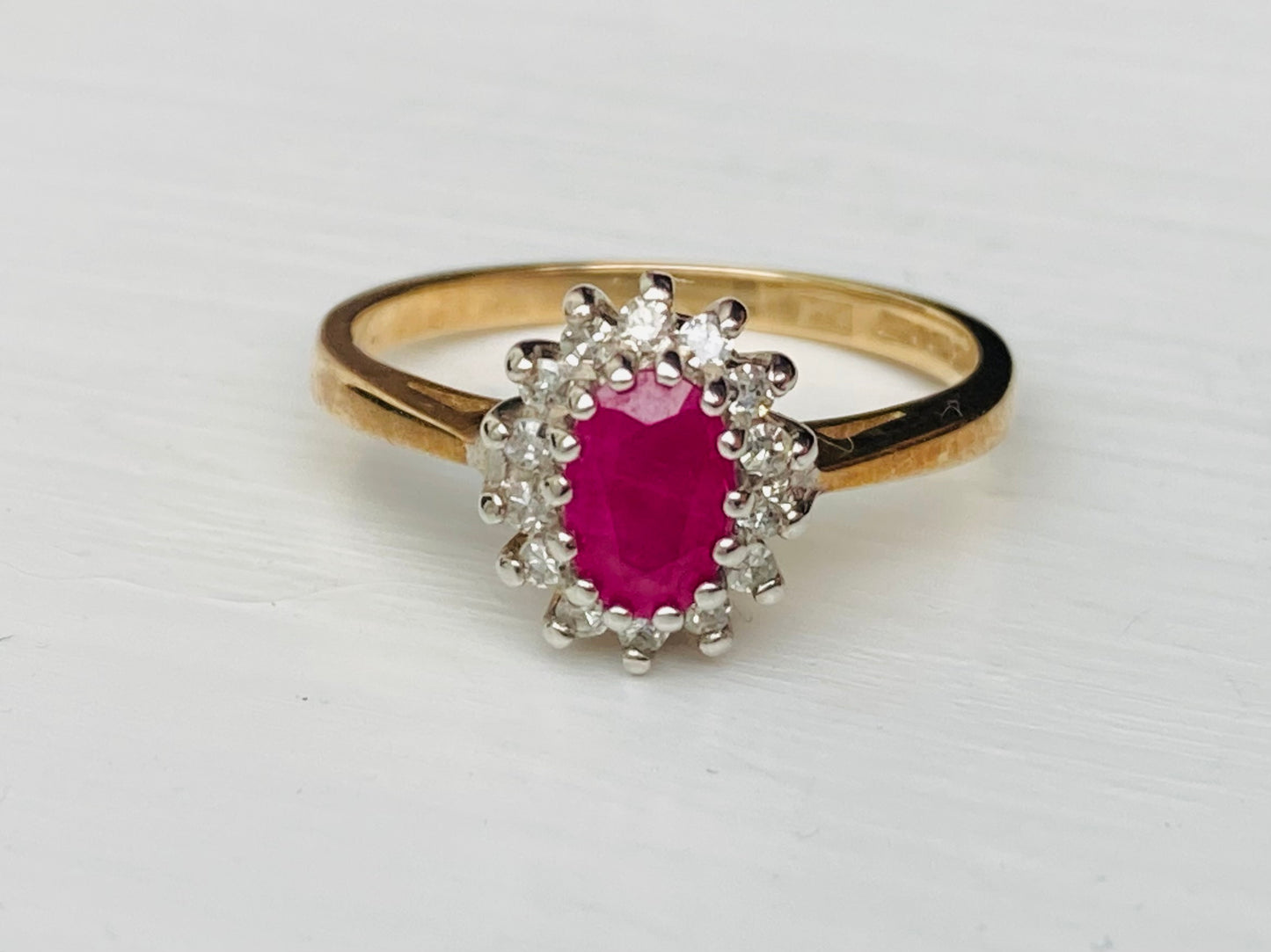 9ct Gold Ruby & Diamond Ring