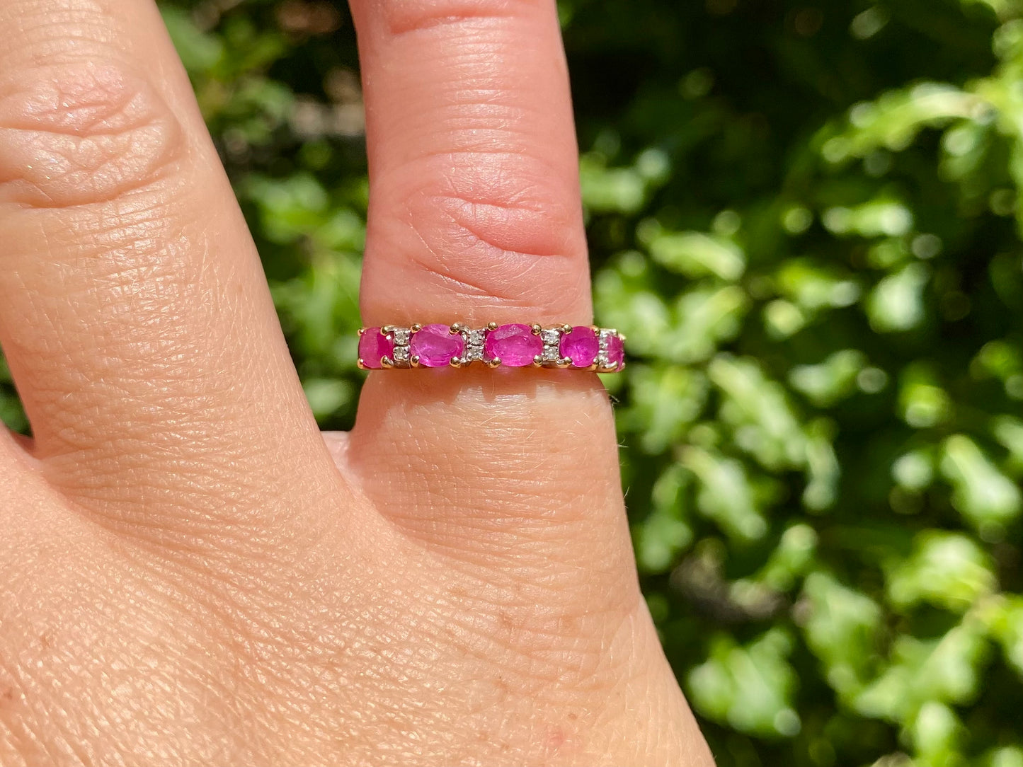 9ct Gold Ruby & Diamond Ring