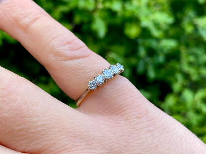 Antique 18ct Gold Five-Stone Diamond Ring