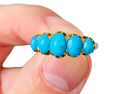 Antique 18ct Gold Turquoise Ring