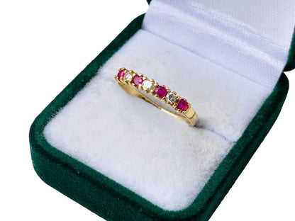 Vintage 18ct Gold Ruby & Diamond Ring