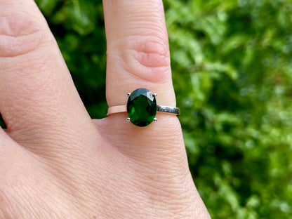 9ct Gold Diopside Ring
