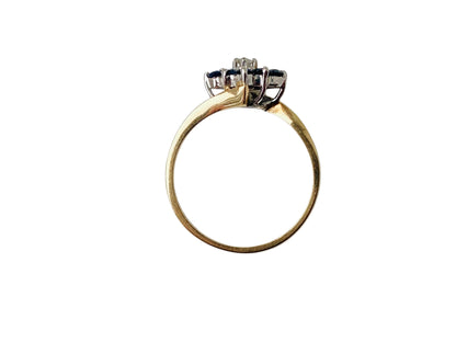 Vintage 9ct Gold Sapphire & Diamond Ring