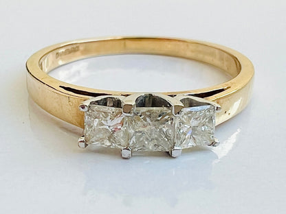 9ct Gold 0.50ct Three-Stone Diamond Ring