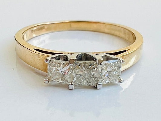 9ct Gold 0.50ct Three-Stone Diamond Ring