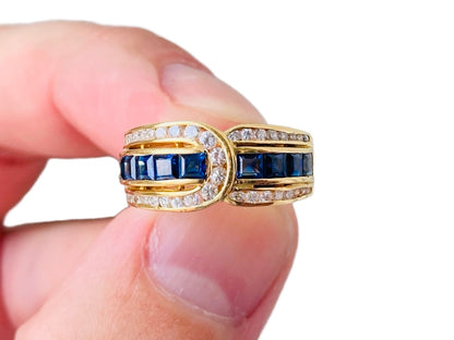 18ct Gold Sapphire & Diamond Ring