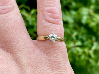 9ct Gold Diamond 0.25ct Solitaire Ring