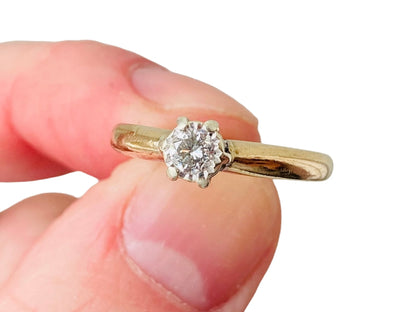 9ct Gold Diamond 0.30ct Solitaire Ring