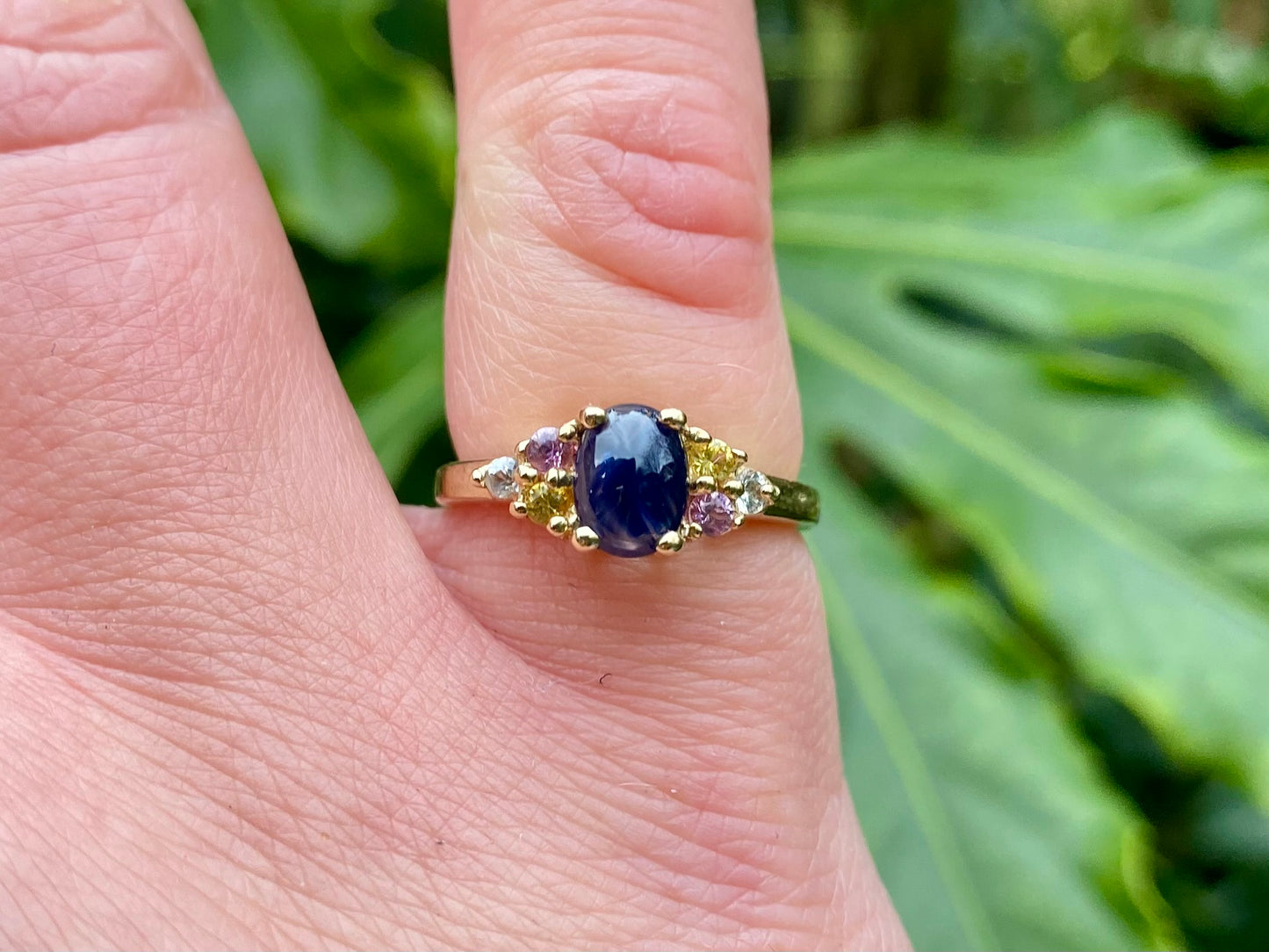 9ct Gold Multi-Coloured Sapphire Ring