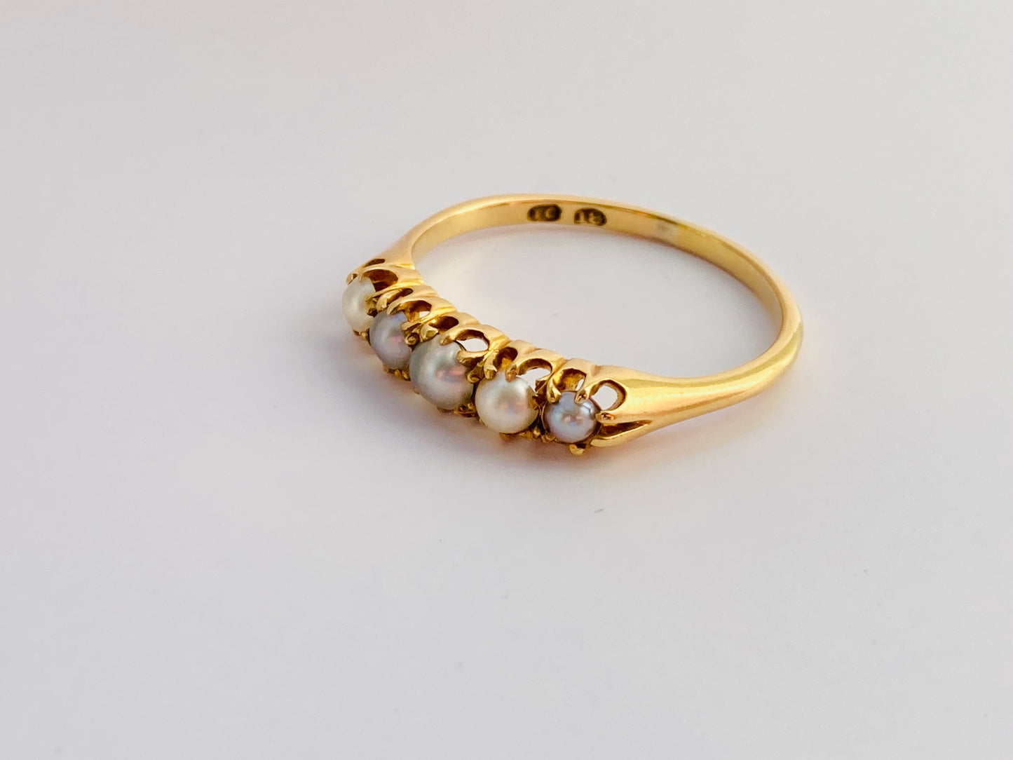 Antique 18ct Gold Pearl Ring