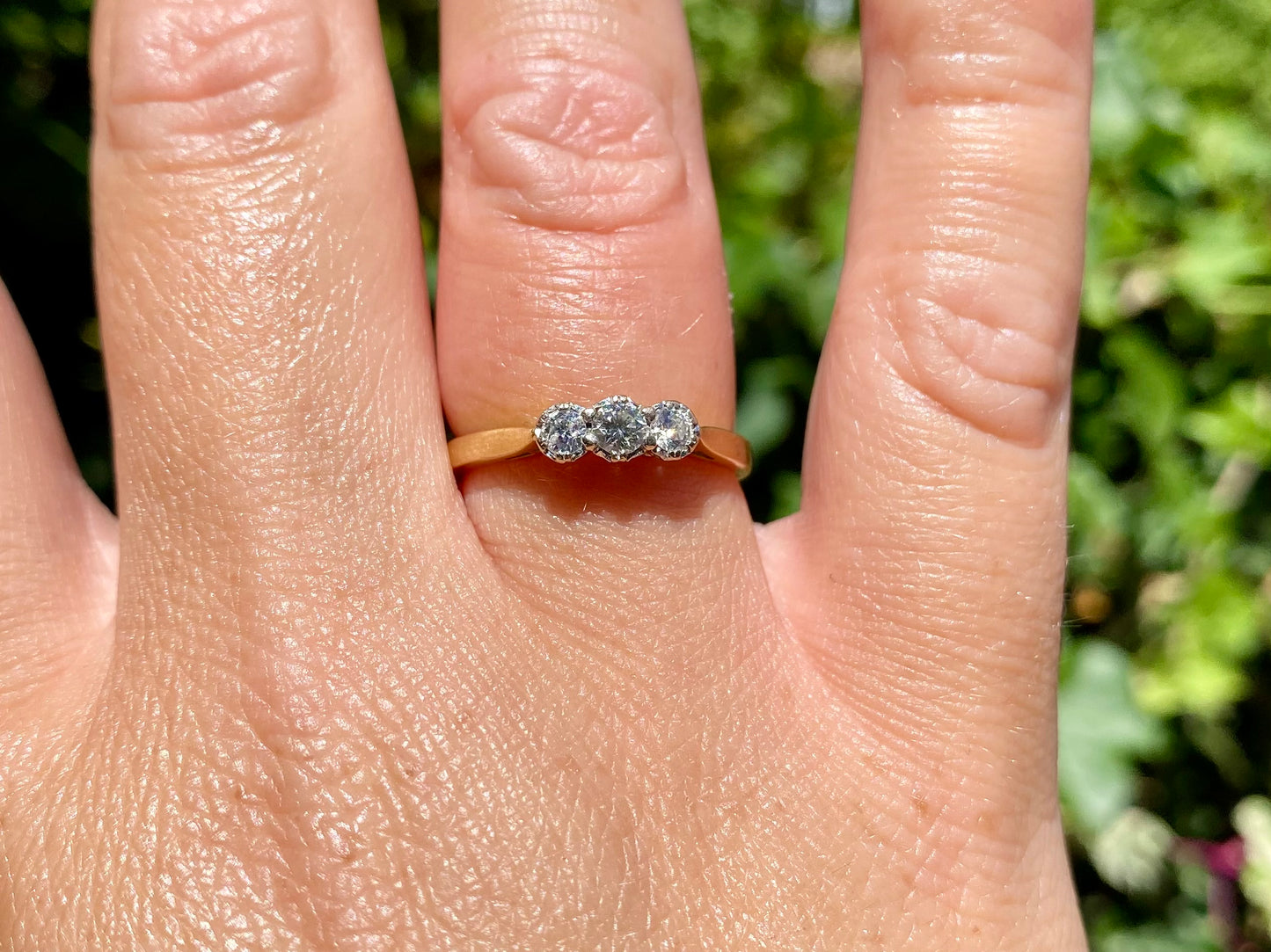 18ct Gold Three-Stone Diamond Ring