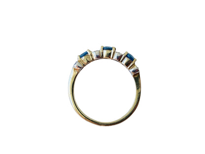 9ct Gold Sapphire & Diamond Ring