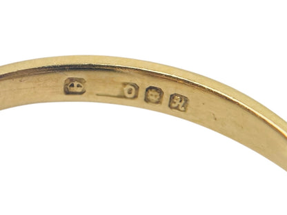 Vintage 18ct Gold Aquamarine Diamond Ring