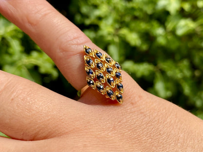 Vintage 9ct Gold Sapphire Ring