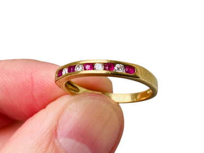 18ct Gold Ruby & Diamond Ring