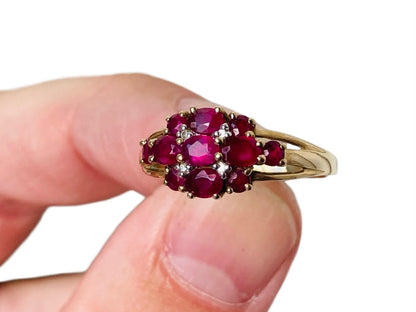 9ct Gold Ruby & Diamond Ring
