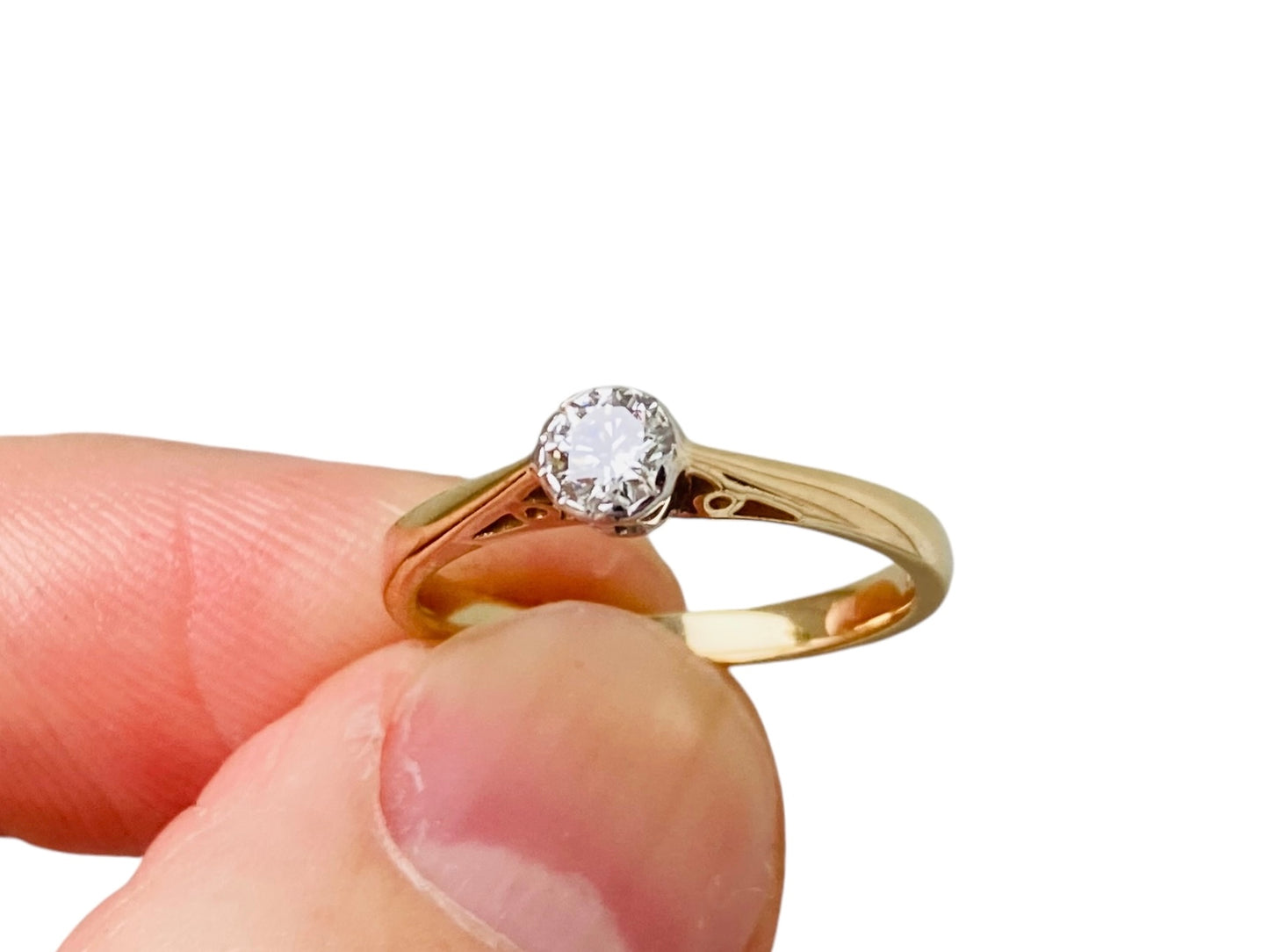 9ct Gold Diamond 0.20ct Solitaire Ring