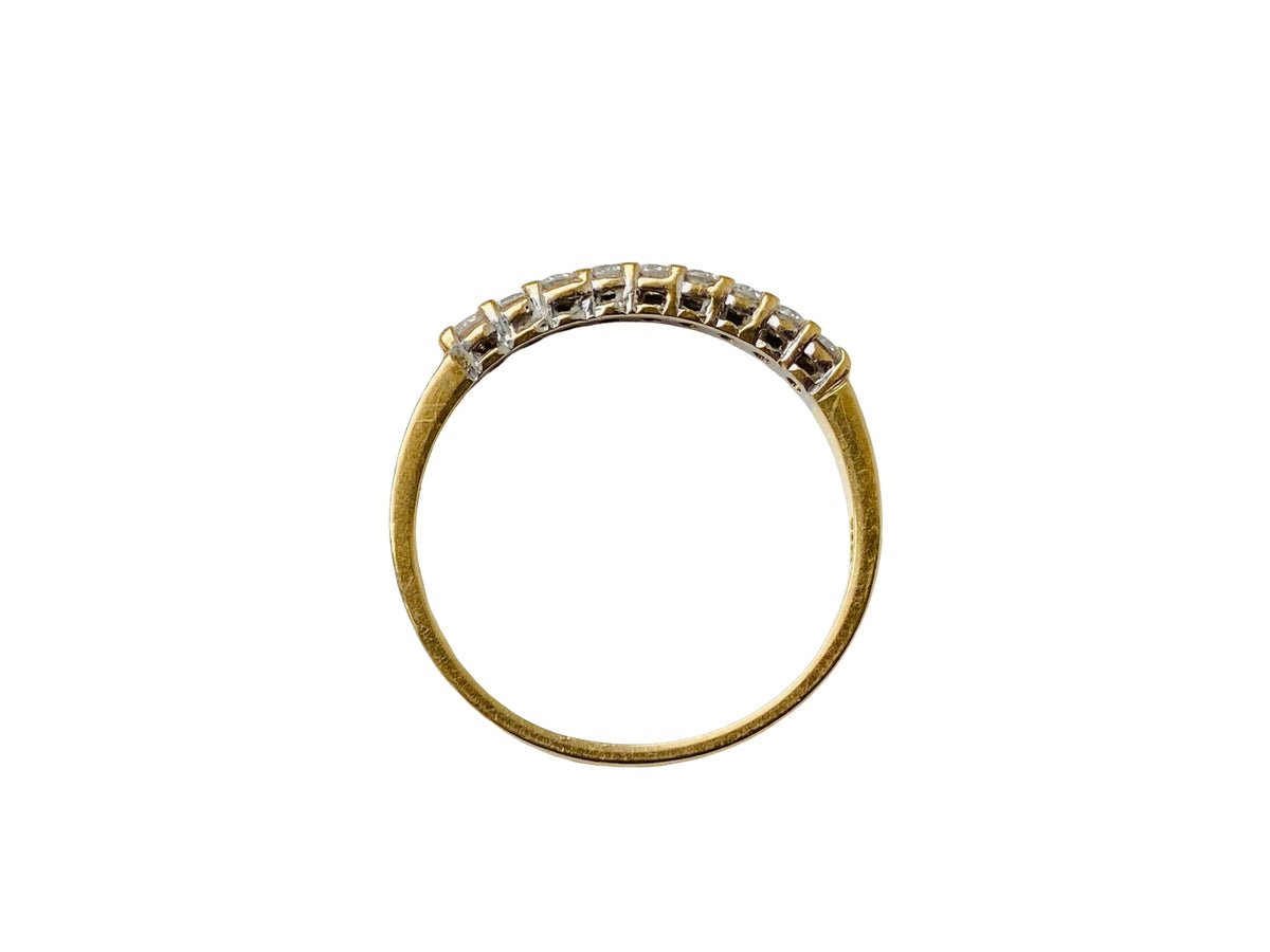 18ct Gold Nine-Stone Diamond Stacking Ring