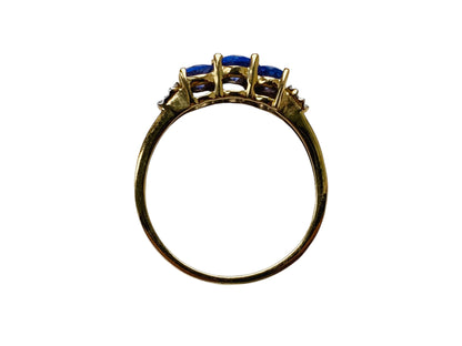 9ct Gold Tanzanite & Diamond Ring