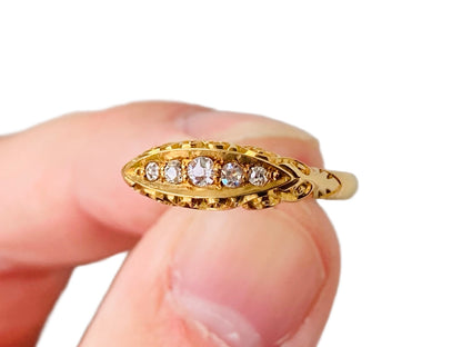 Antique 18ct Gold Five-Stone Diamond Ring