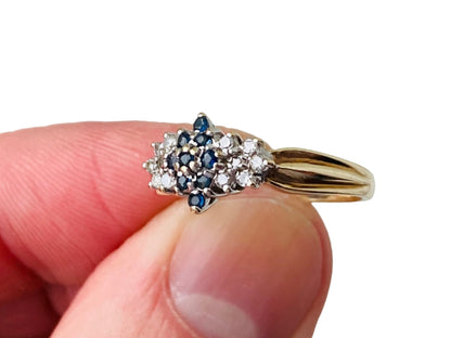 9ct Gold Sapphire & Diamond Ring