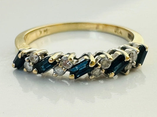18ct Gold Sapphire & Diamond Ring