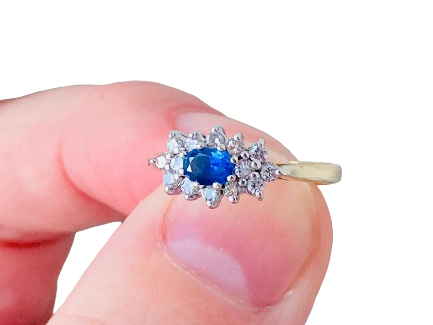 Vintage 18ct Gold Sapphire & Diamond Ring