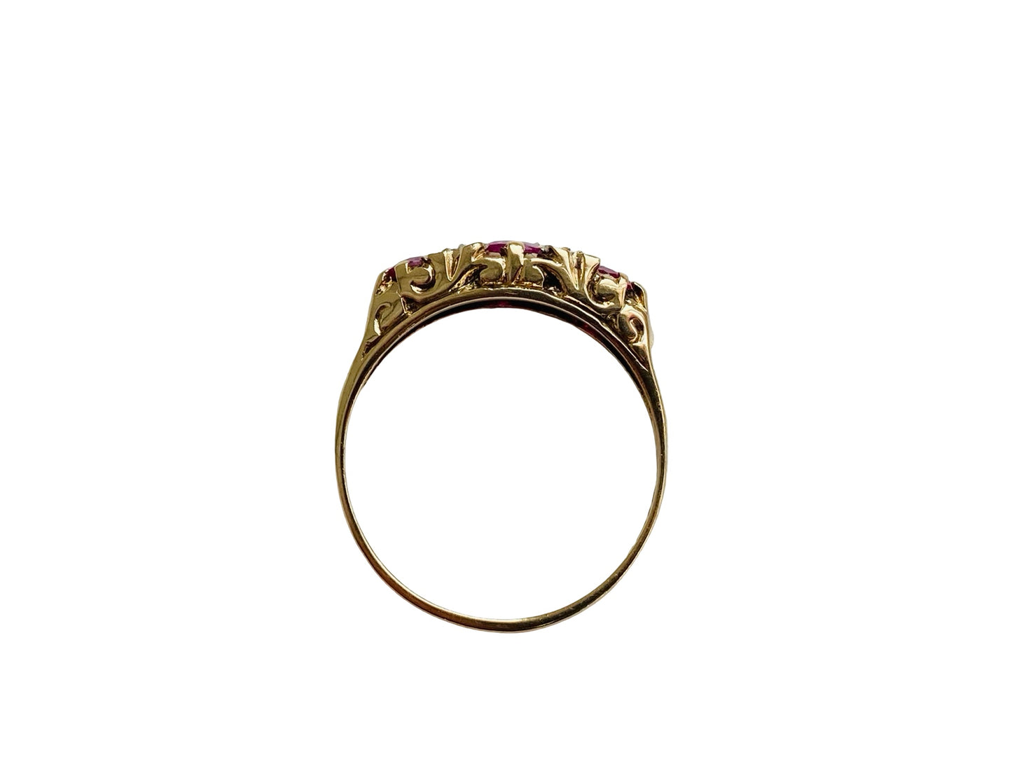 Vintage 9ct Gold Ruby & Diamond Ring