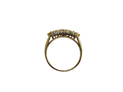 9ct Gold Yellow Sapphire & Diamond Ring
