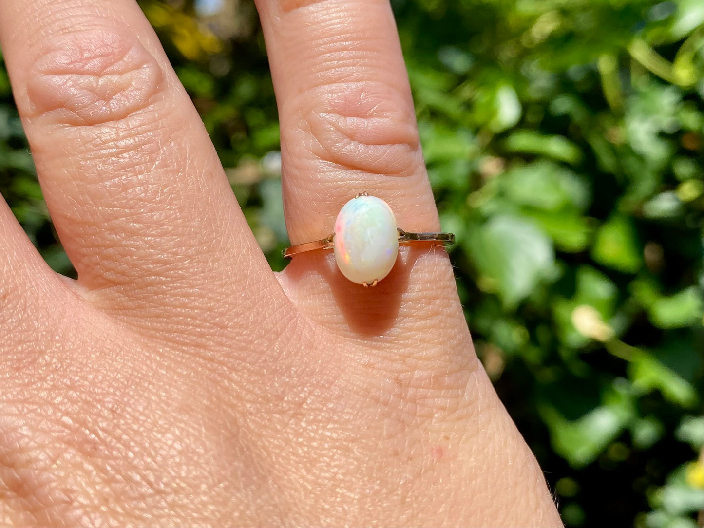 Antique 9ct Gold Opal Ring