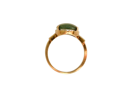 Vintage 10ct Gold Jade Ring