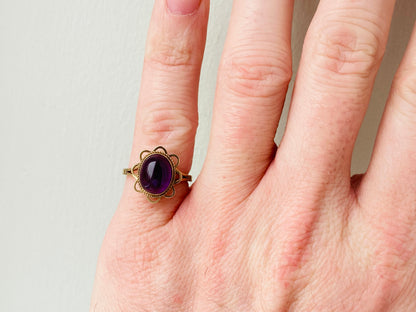 9ct Gold Amethyst Ring