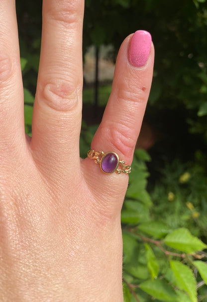 Vintage 9ct Gold Amethyst Ring