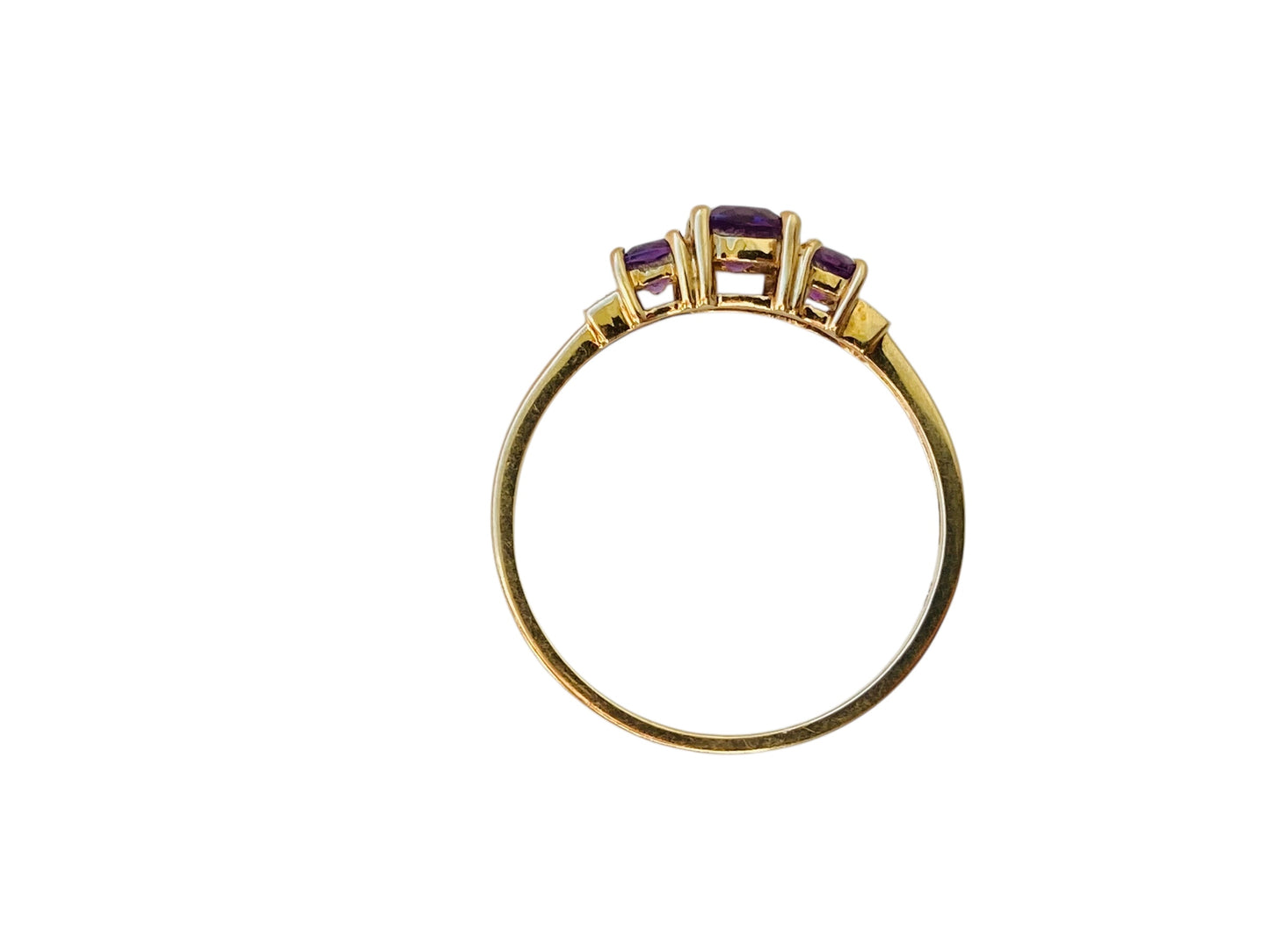 9ct Gold Amethyst & Diamond Ring
