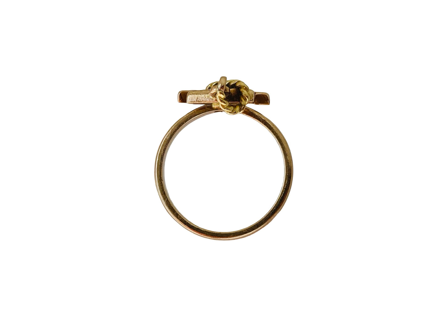 Vintage 9ct Gold Diamond Anchor Ring