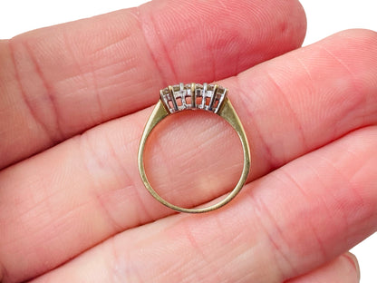 9ct Gold Three-Stone Diamond Ring