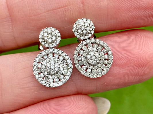 9ct Gold Diamond Earrings