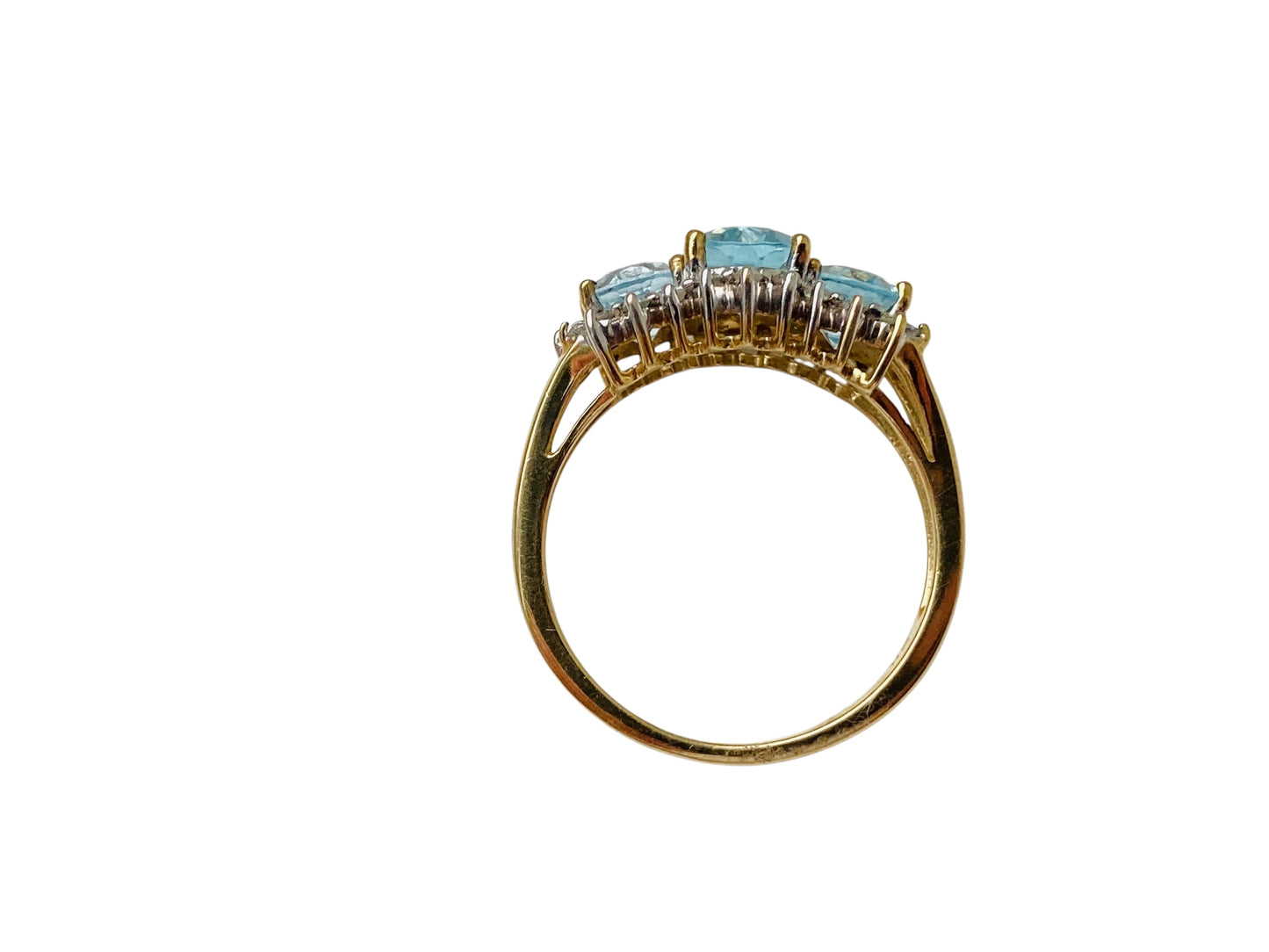9ct Gold Topaz & Diamond Ring